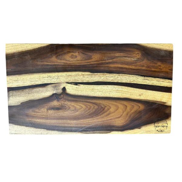 קרש הגשה מעץ סיסם טבעי בשילוב אפוקסי
